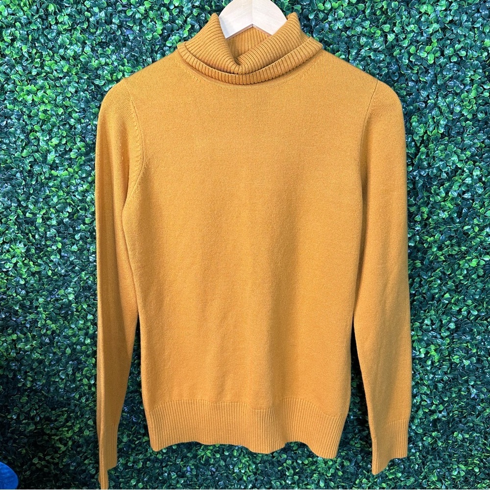 French Connection mustard Yellow‎ Turtleneck long sleeve - Picture 2 of 7